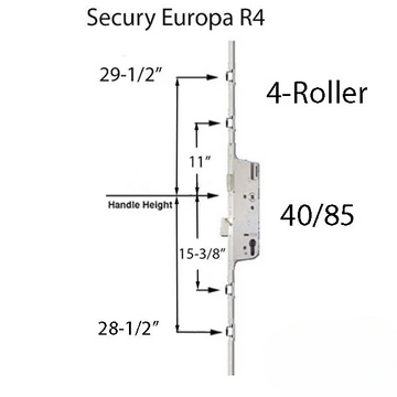 G-U Mortise lock 40/85 Lock case only - Euro Version